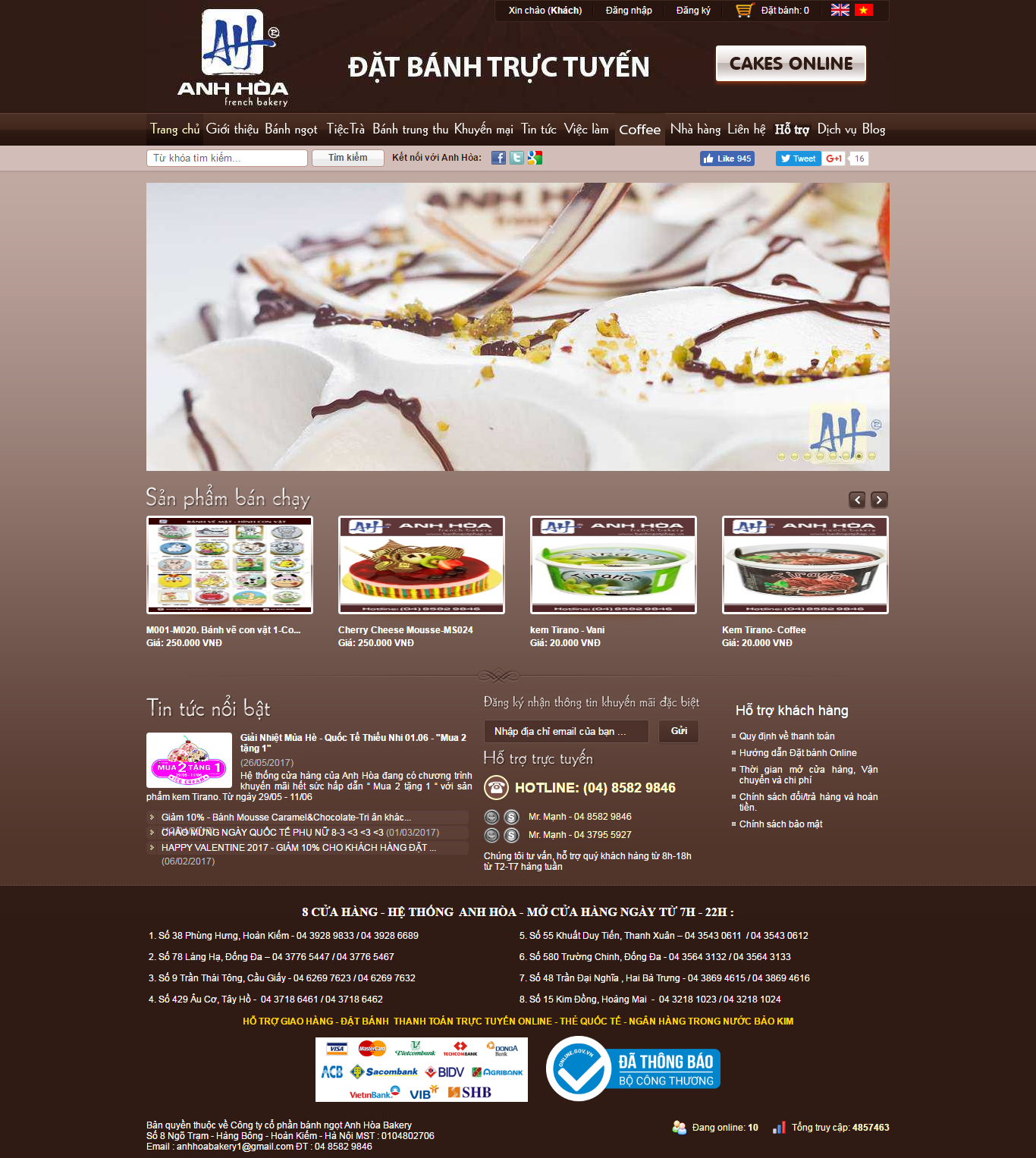 Thiết kế website bánh ngọt An Hòa đẹp, chuyên nghiệp chuẩn SEO